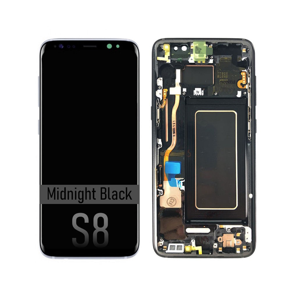 Samsung Galaxy S8 G950F OLED Screen Replacement Digitizer GH97-20457A (Gold)-Midnight Black Samsung Galaxy S8 G950F OLED Screen Replacement Digitizer GH97-20457A (Gold)-Midnight Black